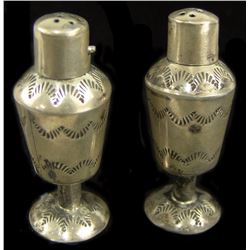 Navajo Silver Salt & Pepper Shakers