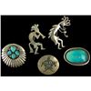 Image 1 : 5 Navajo and Hopi Silver Pins/Pendants