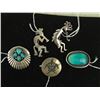 Image 2 : 5 Navajo and Hopi Silver Pins/Pendants
