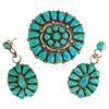 Image 1 : Navajo Pin and Earrings