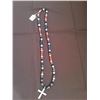 Image 5 : Antique Trade Bead Necklace with Silver Cross
