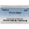 Image 3 : 1969-S ROOSEVELT DIME PCGS PR69