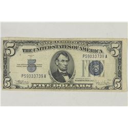 1934-C $5 SILVER CERTIFICATE BLUE SEAL