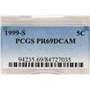 Image 3 : 1999-S JEFFERSON NICKEL PCGS PR69 DCAM