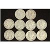 Image 1 : 10 ASSORTED 1940'S MERCURY DIMES