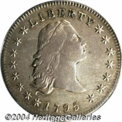 1795[S$1] Flowing Hair, Three Leaves VF35 PCGS.