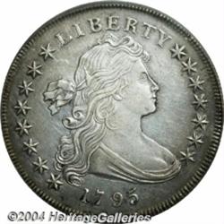 1795[S$1] Draped Bust, Centered AU55 ICG.