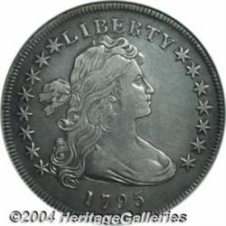 1795[S$1] Draped Bust, Off Center--Repaired, Cleaned--ANACS. XF Details, Net VF20.