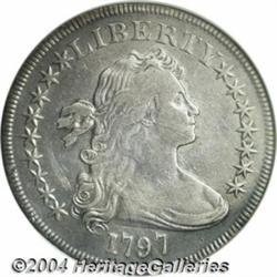 1797[S$1] 9x7 Stars, Large Letters VF30 NGC.