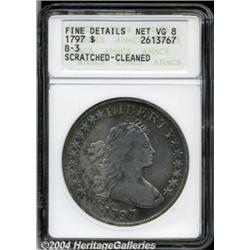 1797[S$1] 10x6 Stars--Scratched, Cleaned--ANACS. Fine Details, Net VG8.