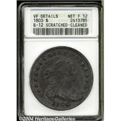 1800[S$1]--Scratched, Cleaned--ANACS. VF Details, Net Fine 12.