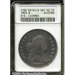 1803[S$1] Small 3--Cleaned--ANACS. Fine Details, Net VG10.