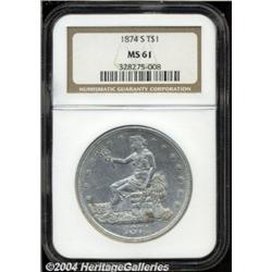 1874-S[T$1] MS61 NGC.