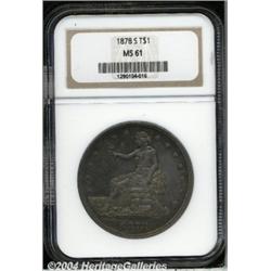 1878-S[T$1] MS61 NGC.