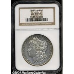 1884-S[S$1] AU55 Prooflike NGC.