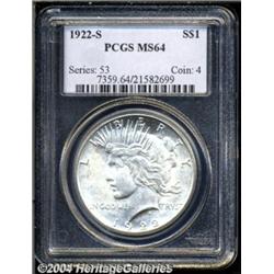1922-S[S$1] MS64 PCGS.