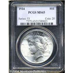 1934[S$1] MS65 PCGS.