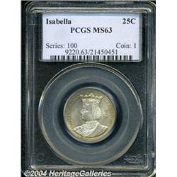 1893[25C] Isabella Quarter MS63 PCGS.