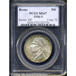 1936-S[50C] Boone MS67 PCGS.