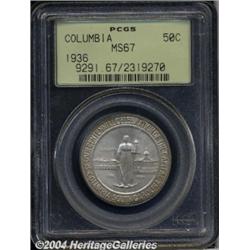 1936[50C] Columbia MS67 PCGS.