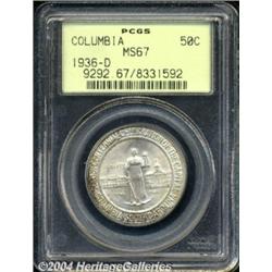 1936-D[50C] Columbia MS67 PCGS.