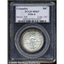 1936-S[50C] Columbia MS67 PCGS.