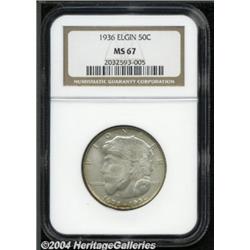 1936[50C] Elgin MS67 NGC.