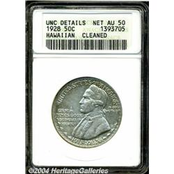 1928[50C] Hawaiian--Cleaned--ANACS. UNC Details, Net AU50.