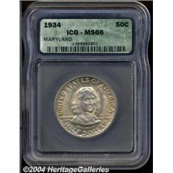 1934[50C] Maryland MS66 ICG.