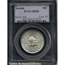 1936[50C] Norfolk MS68 PCGS.