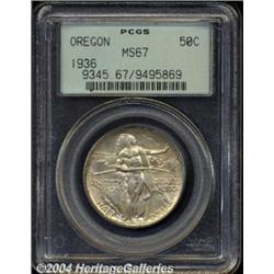 1936[50C] Oregon MS67 PCGS.