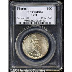 1921[50C] Pilgrim MS66 PCGS.