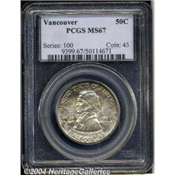 1925[50C] Vancouver MS67 PCGS.