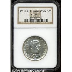 1951-D[50C] Booker T. Washington MS67 NGC.