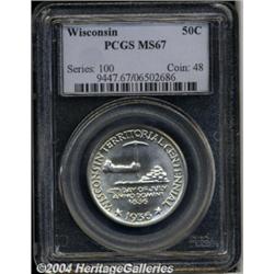 1936[50C] Wisconsin MS67 PCGS.