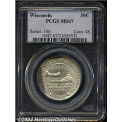 1936[50C] Wisconsin MS67 PCGS.