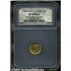 1904[G$1] Lewis and Clark AU50 Details, Improperly Cleaned, NCS.