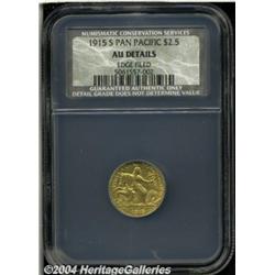 1915-S[$2 1/2] Panama-Pacific Quarter Eagle AU50 Details, Edge Filed, NCS.