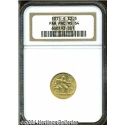 1915-S[$2 1/2] Panama-Pacific Quarter Eagle MS64 NGC.