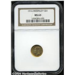 1916[G$1] McKinley MS63 NGC.