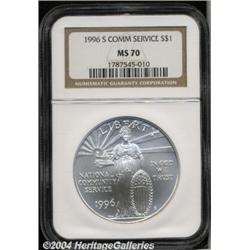 1996-S[S$1] Community Service Silver Dollar MS70 NGC.