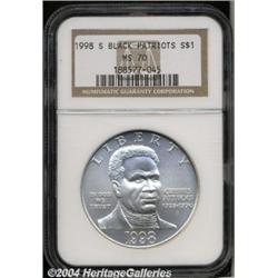 1998-S[S$1] Black Patriots Silver Dollar MS70 NGC.