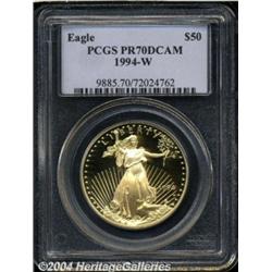 1994-W[G$50] One-Ounce Gold Eagle PR70 Deep Cameo PCGS.