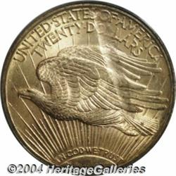 1922[$20] Double Eagle--Lamination Reverse--MS63 PCGS.