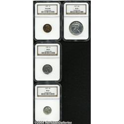 Partial 1937 Proof Set PR63 to PR65 NGC.