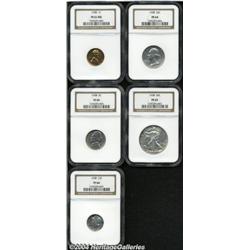 1938 Proof Set PR61 to PR66 NGC.