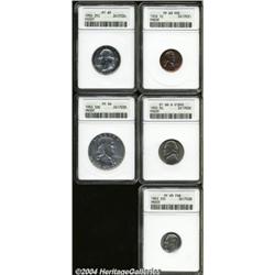 1950 Proof Set PR63 to PR66 ANACS.