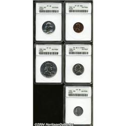 1950 Proof Set PR64 to PR66 ANACS.