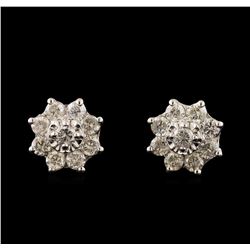 14KT White Gold 1.78 ctw Diamond Earrings