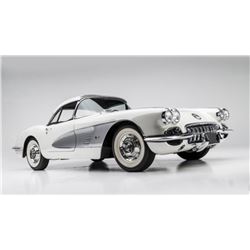 1958 Corvette Dual 4 bbl carbs Snow Crest white/silver -Sat 4:00